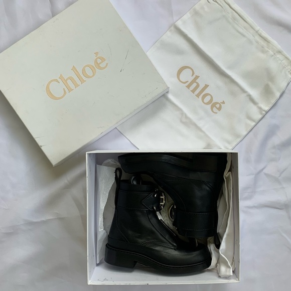 CHLOE Roy Zip Front Combat Boot NEW - Picture 2 of 14